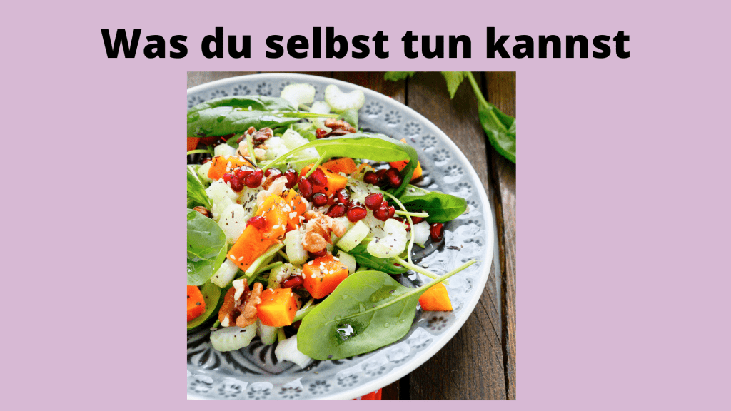 Schilddrüse Wechseljahre Symptome Teller mit Salat